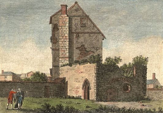 Руины Бомонтского дворца в 1785 году