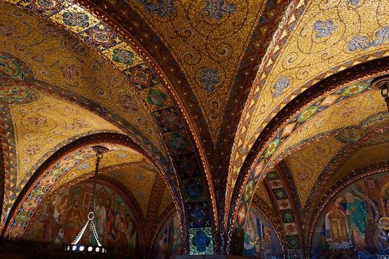 Мозаика на потолках в замке Вартбург
