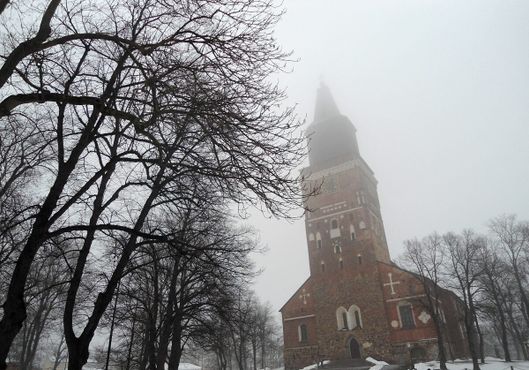 Вид Кафедрального собора в туманный день