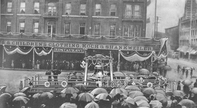Колокол Свободы возвращается в Аллентаун в 1893 году