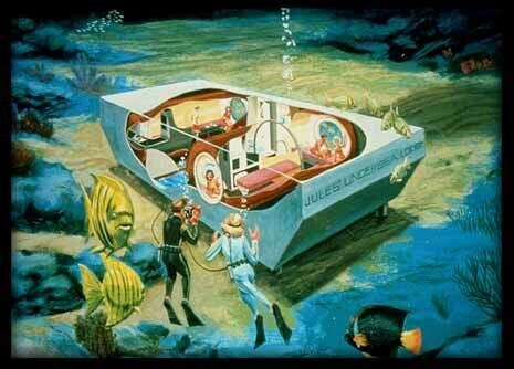 Открытка с рекламой «Подводного домика Жюля»