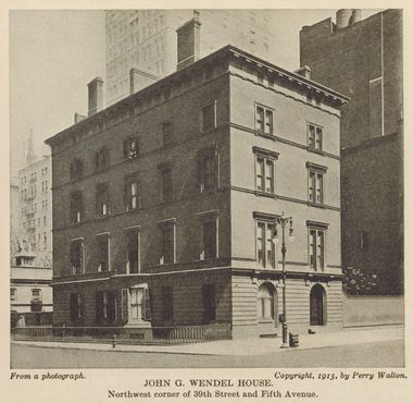 Дом Венделей на перекрёстке 5-ф авеню и 39-й улицы, 1915 г.