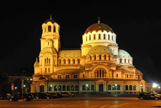 Храм Александра Невского, София, ночь