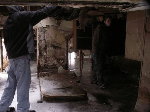 Обледеневшие дома