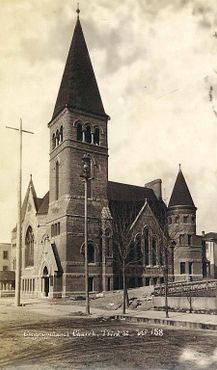 Первоначальная Плимутская приходская церковь, примерно 1891 г.