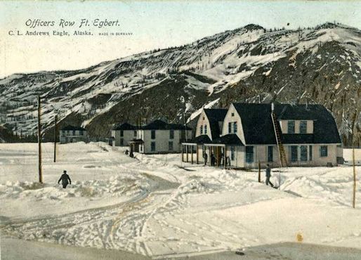 Винтажная открытка 1896-1913 годов с «Офицерским рядом» в форте Эгберт
