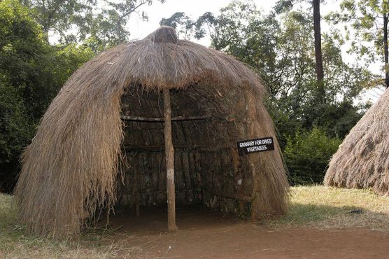 Амбар для сушёных овощей в деревне племени миджикенда, Бомас, Кения