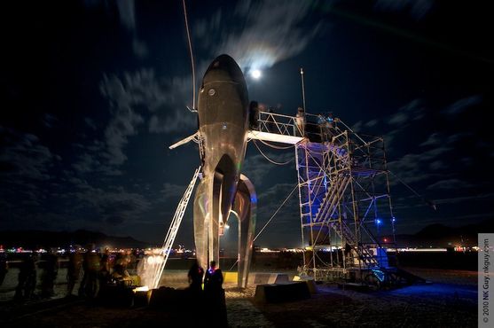 Корабль на фестивале Burning Man