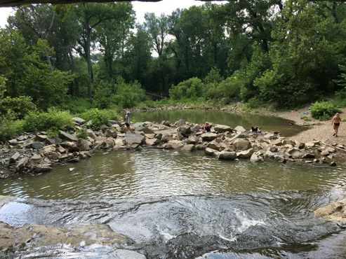 Водоём, фото с вершины водопада