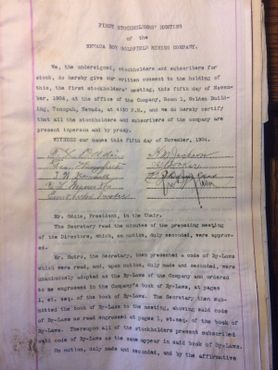 Документ, подписанный людьми, которые контролировали богатые рудники Тонопы и Голдфилда