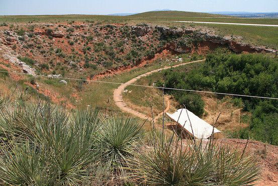 Место загона бизонов