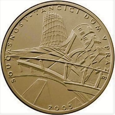Монета с «Танцующим домом», выпущенная в 2005 г.