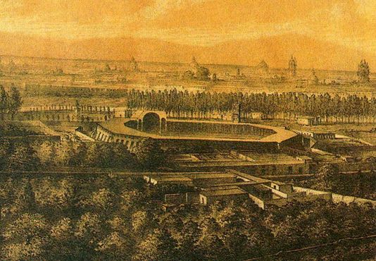 Эскиз арены в 1867 году