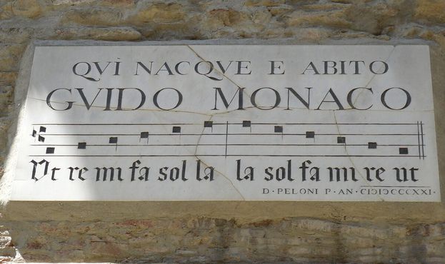 Мемориальная доска монаха Гвидо в Ареццо