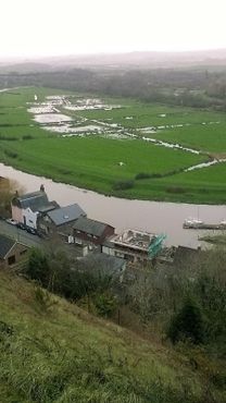 Вид с холма на Саут-стрит, где стояли дома