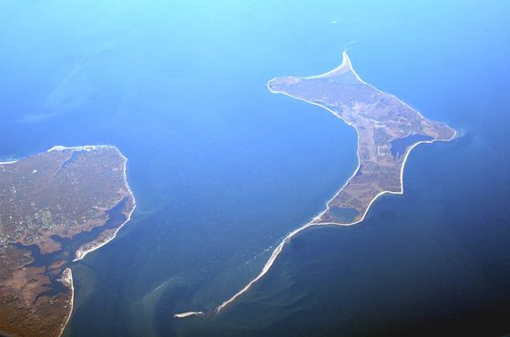 Вид с высоты птичьего полёта на остров Гардинерс