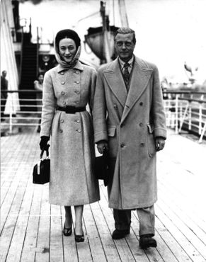 Герцог и герцогиня Виндзорские на борту "Куин Мэри"