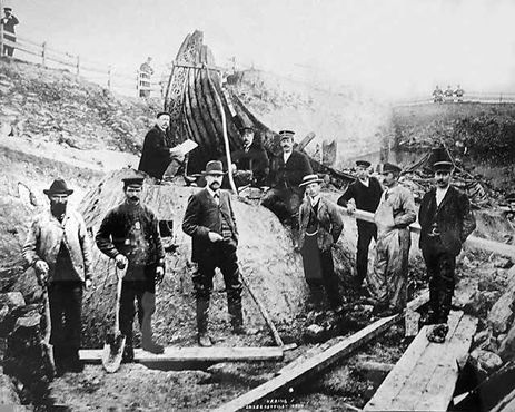 Раскопки Осебергской ладьи, 1904 год