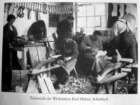 Мастерская скрипичного мастера Карла Хефнера, начало XX века, Луби (Шёнбах), Чехия