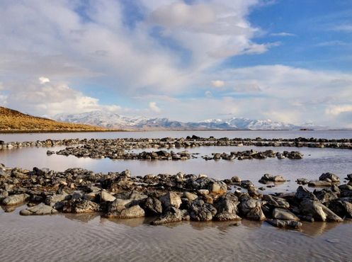 Спиральная дамба в 2012 г.