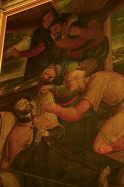 Смерть святого Франциска Ксаверия в Китае, фреска Франца Штекера, ок. 1849 г.