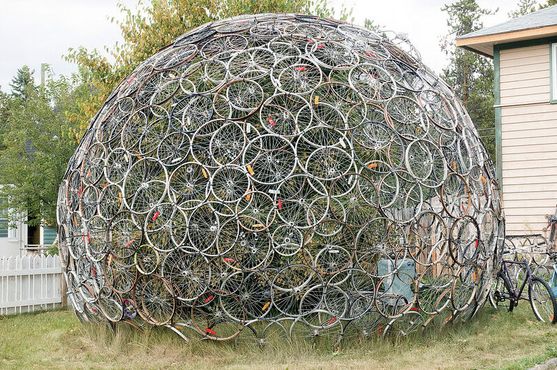Купол из велосипедных колес