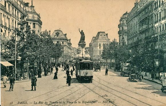 Rue du Temple (улица Тампль) после Османизации
