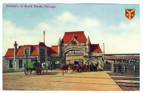 Почтовая открытка с изображением ворот в 1910 году