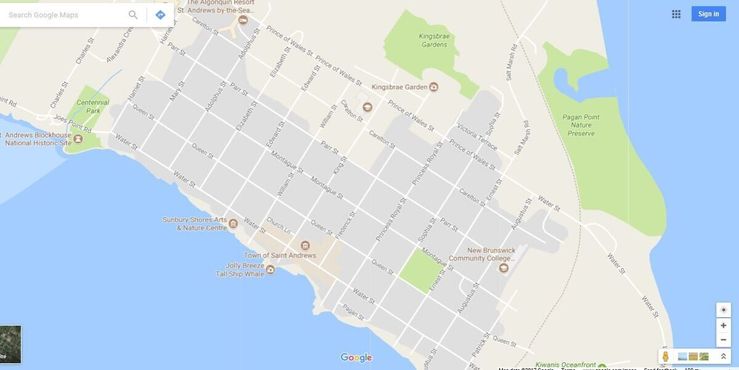 Изображение Сент-Эндрюса в Google Maps