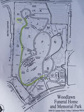 Карта кладбища Вудлон
