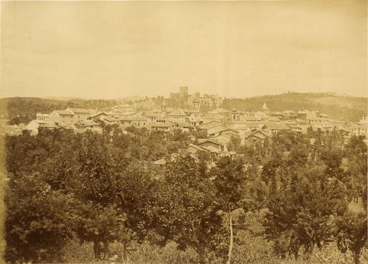 Вид из замка в период между 1849 и 1873 годами