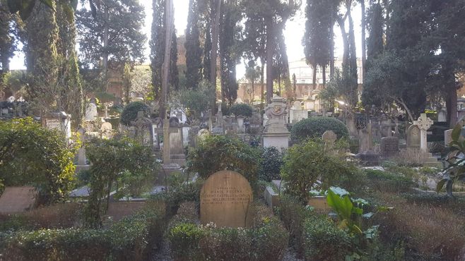 Уединённое некатолическое кладбище в Риме