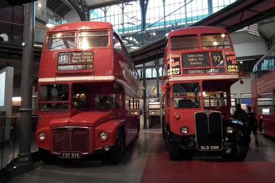 Автобусы в Лондонском музее транспорта
