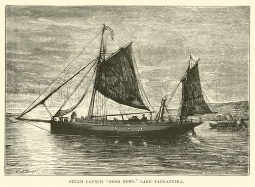 Историческое фото «SS Good News» под парусом, опубликованное в 1892 году