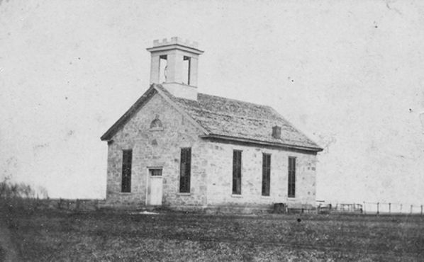 Старая церковь в прерии, середина XIX века