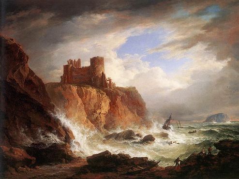 Александр Нэсмит «Вид а замок Танталлон», примерно 1816 г.