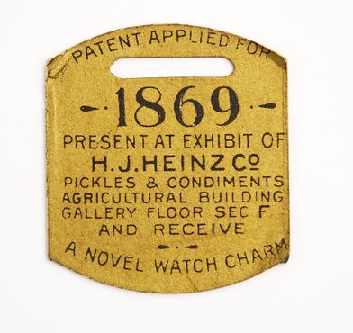 Один из "флаеров", на которые Хайнц обменивал сувенирные подвески на Всемирной выставке в Чикаго в 1893 году