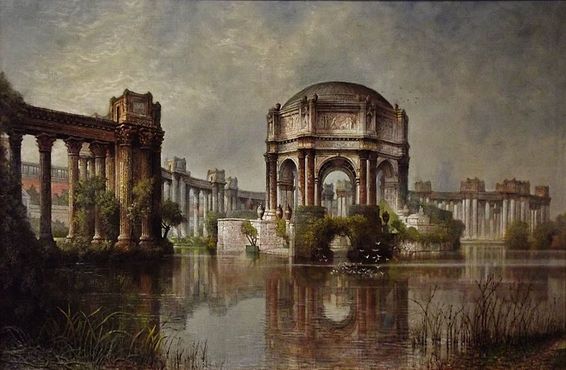 Картина Эдвина Дикина «Дворец изящных искусств», примерно 1915 год