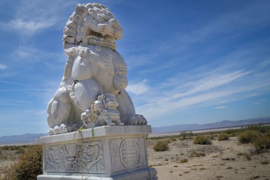 Статуя самки льва