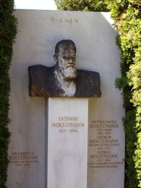 Могила Больцмана на кладбище Центральфридхоф