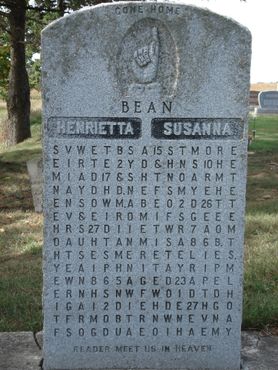 Надгробный камень с загадкой доктора Бина