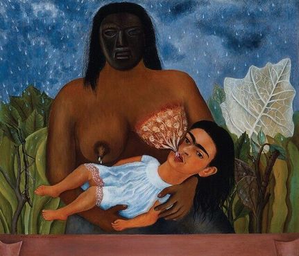 Картина Фриды Кало "Моя кормилица и я"