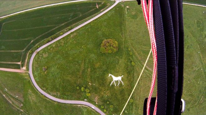 Белая лошадь Хэкпена, вид с воздуха