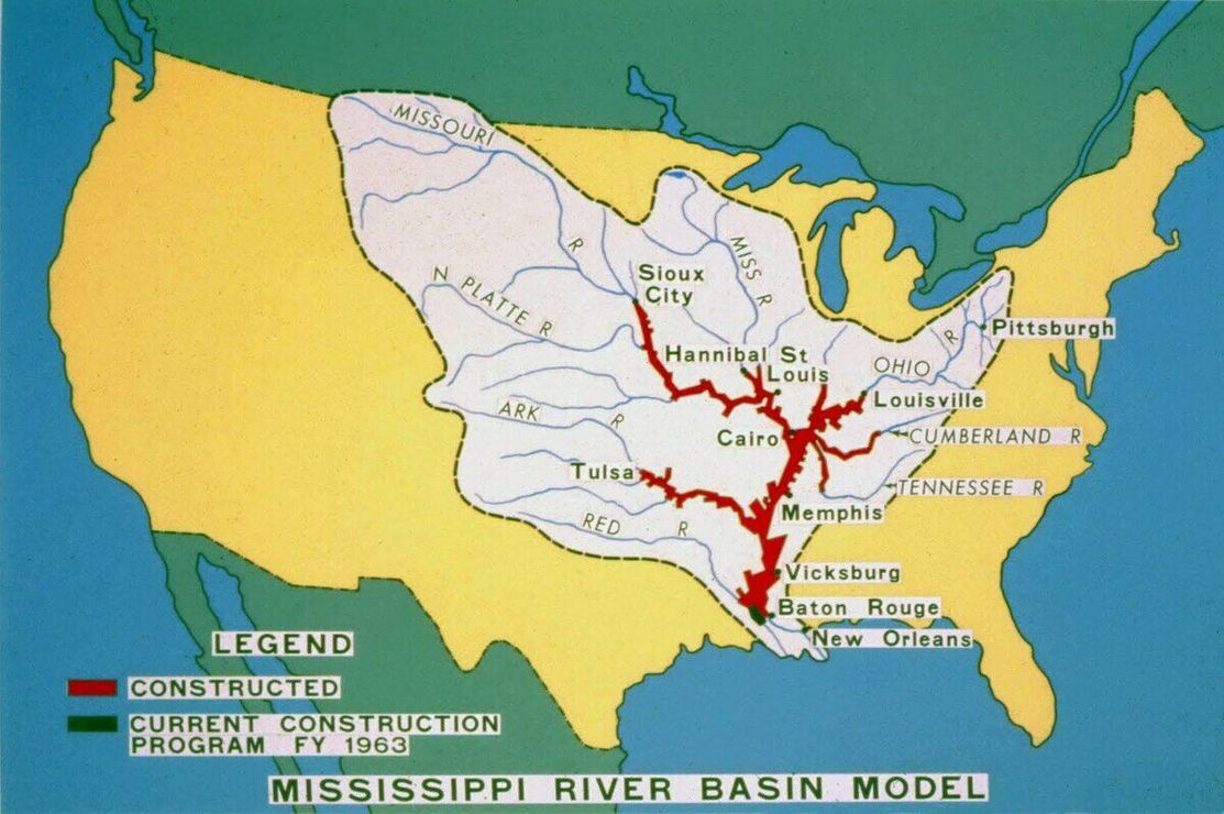 Макет бассейна реки Миссисипи где находится и что посмотреть рядом 1994