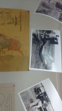 Исследовательская карта и фотографии, сделанные во время этнографической экспедиции Антуанетты в Анголу