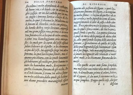 Страницы из трактата Гуайнеро, где он описывает источники
