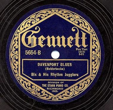 «Блюз Дэвенпорта» Бикса Бейдербека на лейбле «Геннетт», 1925 г.