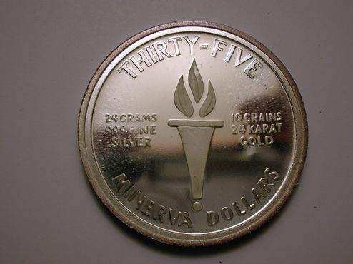 Монета в 35 минервских долларов