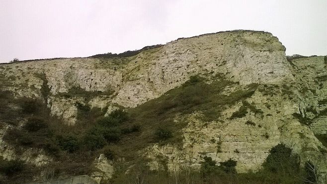 Холм Клифф-Хилл, откуда сошла лавина