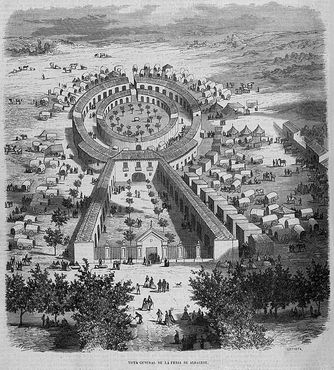 Вид Ярмарочной площади в 1866 году